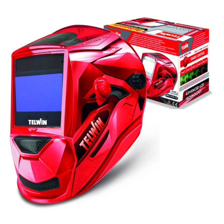 LCD welding helmet TELWIN VANTAGE RED XL