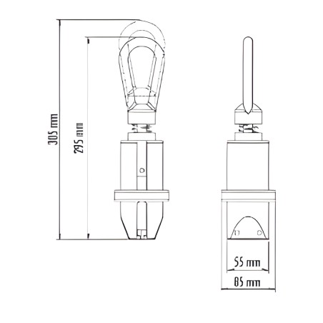 55 mm pulling clamp