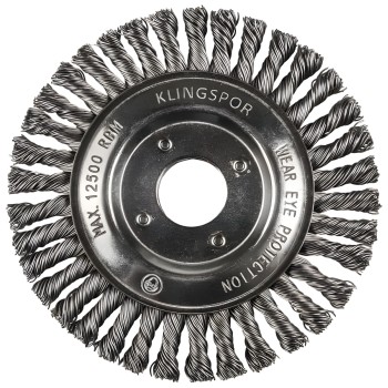 KLINGSPOR - Circular brush Ø 125 mm twisted wire - BRP 600Z