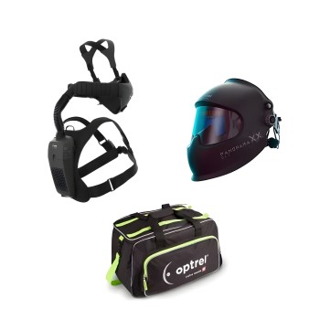 Pack SWISS AIR + Panoramax clt black welding helmet