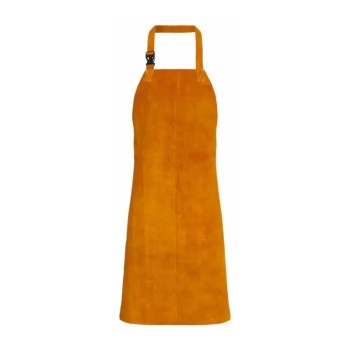 Brown split leather welding apron