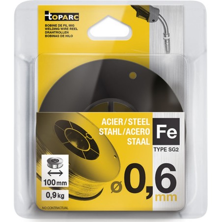 GYS - Steel SG2 wire spool Ø 0.6mm - D100 - 0.9kg