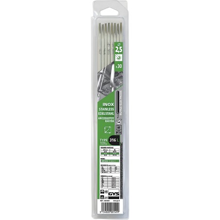 30 X 316 L stainless steel electrodes for stainless welding Ø 2.5 mm GYS