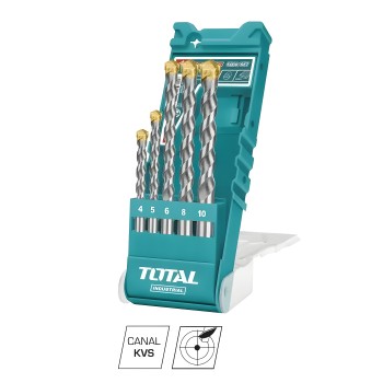 Set of 5 wall drill bits TACSD5051 | HSS