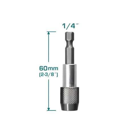 Set of 9 1/4'' bits with bit holder TACSD3091
