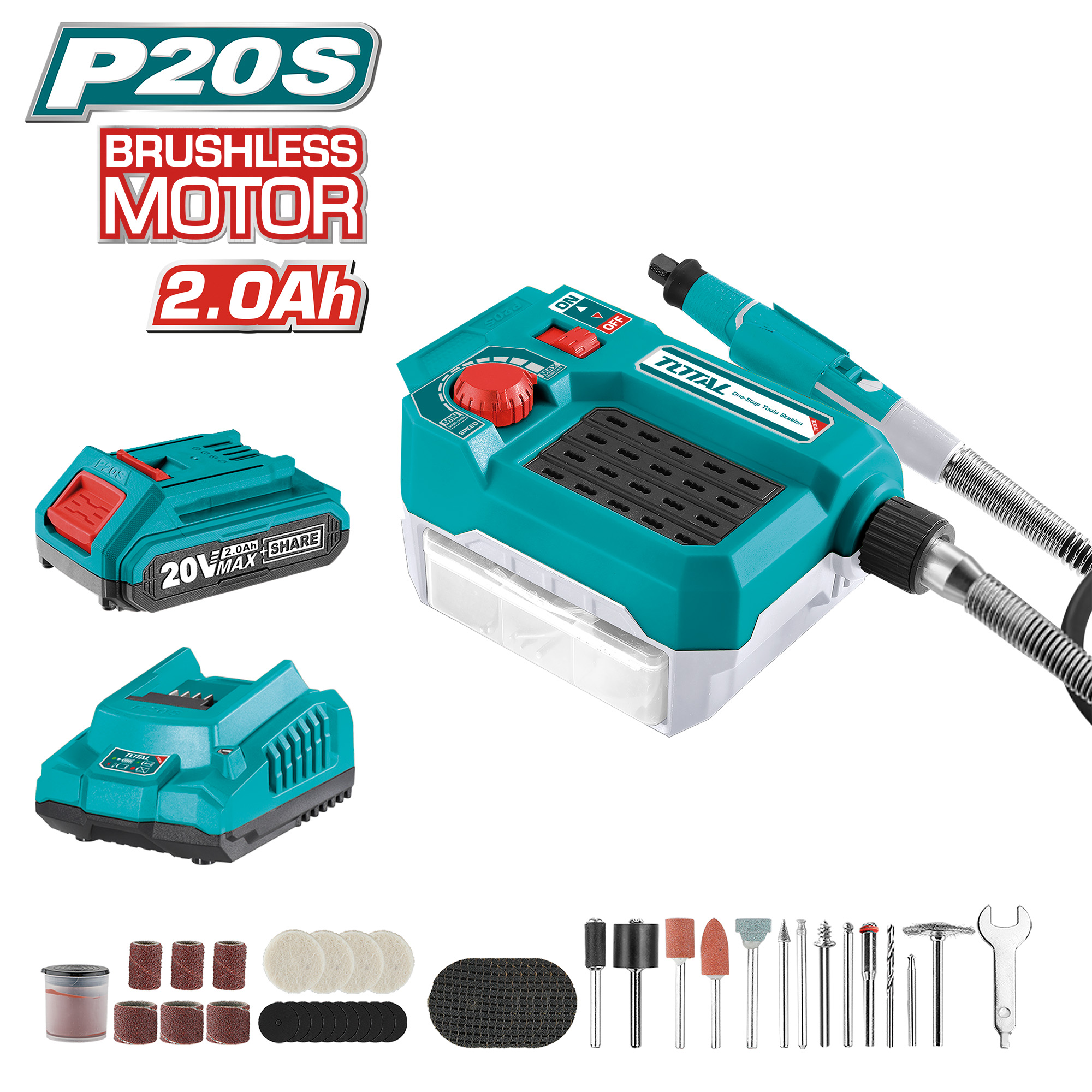 Battery Rotary Multi-Tool  TMGLI20011 | 20 V