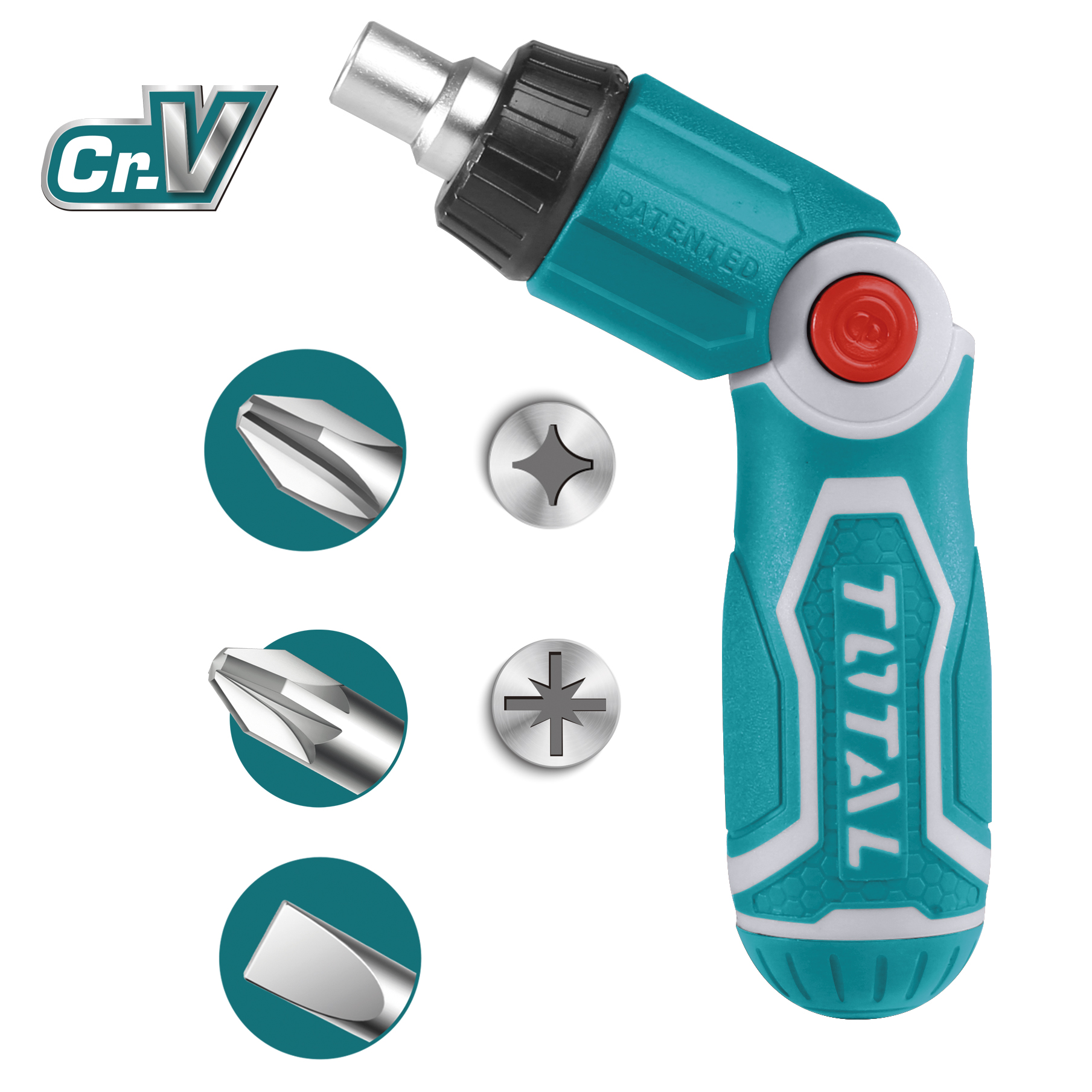 12-bit articulated screwdriver TACSD30136 | Chrome-vanadium (Cr-V)