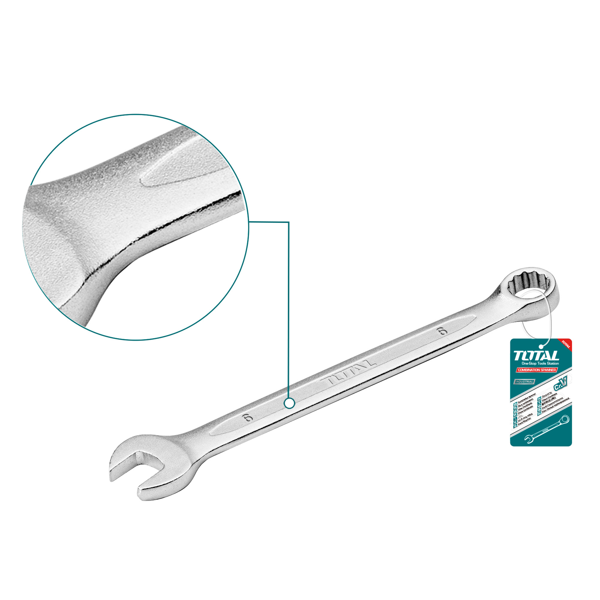 Combination Wrench TCSPA | 8 x 121 mm | Chrome-vanadium (Cr-V)